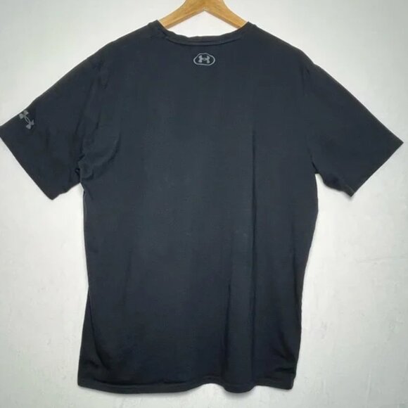 Under Armour Project Rock Shirt Men Black Gray Bull Short Sleeve Size XL - Picture 2 of 4
